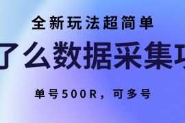 餓了么數(shù)據(jù)采集項目，全新玩法超簡單，單號500R，可多號