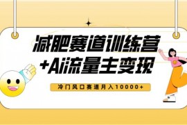 2023新減肥賽道AI流量主項(xiàng)目+訓(xùn)練營(yíng)變現(xiàn)教程，藍(lán)海冷門(mén)賽道小白輕松上手，月入10000+