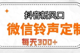 抖音風(fēng)口項(xiàng)目——鈴聲定制，做的人極少，簡單無腦，每天300+【揭秘】