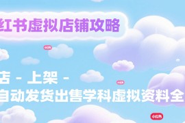 小紅書虛擬店鋪攻略，開店-上架-全自動發(fā)貨出售學科虛擬資料完整流程