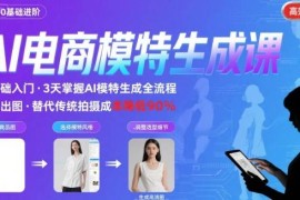AI模特進(jìn)階課程，0基礎(chǔ)高效生成逼真電商模特圖