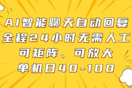 AI智能聊天自動回復(fù)，全程24小時無需人工，可矩陣、可放大，單機(jī)日40-100