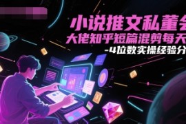 小說推文私董會大佬知乎短篇混剪每天3-4位數(shù)實(shí)操經(jīng)驗(yàn)分享【揭秘】