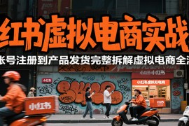 小紅書虛擬電商實(shí)戰(zhàn)2.0，從賬號注冊到產(chǎn)品發(fā)貨完整拆解虛擬電商全流程