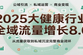 2025大健康行業(yè)全域流量增長(zhǎng)8.0，從流量獲取到私域沉淀完整商業(yè)閉環(huán)