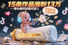 用AI制作幼崽代言人，寶寶的控訴火爆全網(wǎng)，15條作品漲粉13W，單號月入5位數(shù)實(shí)操教程【揭秘】