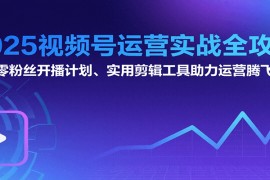 2025視頻號(hào)運(yùn)營(yíng)實(shí)戰(zhàn)全攻略：零粉絲開播計(jì)劃、起號(hào)到到變現(xiàn)思維邏輯方法