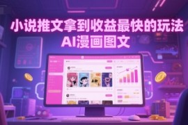 小說推文拿到收益最快的玩法，AI漫畫圖文【揭秘】