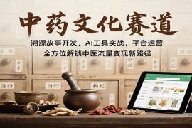中藥文化賽道：溯源故事開發(fā)，AI工具實戰(zhàn)，平臺運營，全方位解鎖中醫(yī)流量變現(xiàn)新路徑