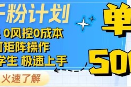 2025抖音千粉計劃3.0版，無腦操作，快速漲粉，迅速變現(xiàn)