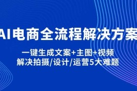 AI電商全流程解決方案,一鍵生成文案+主圖+視頻,解決拍攝/設(shè)計/運營5大難題