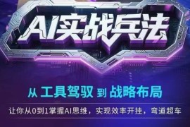 AI實(shí)戰(zhàn)兵法，從工具駕馭到戰(zhàn)略布局，從0~1掌握ai思維，實(shí)現(xiàn)效率，開(kāi)掛彎道超車
