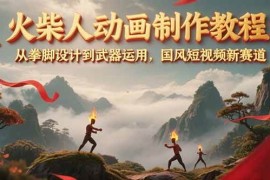 火柴人動(dòng)畫制作教程：從拳腳設(shè)計(jì)到武器運(yùn)用，國(guó)風(fēng)短視頻新賽道