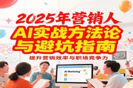 2025年營銷實戰(zhàn)方法論與避坑指南，利用AI提升營銷效率與職場競爭力