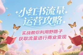 小紅書流量運(yùn)營(yíng)攻略，實(shí)戰(zhàn)教你利用野路子獲取流量進(jìn)行商業(yè)變現(xiàn)