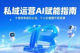 私域運營AI賦能指南，十倍效率成長心法，個人價值提升系統(tǒng)課