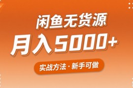 2025年閑魚無貨源副業(yè)賺錢項(xiàng)目，新手小白月入5000+實(shí)戰(zhàn)方法