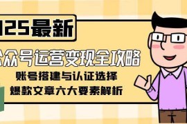 公眾號(hào)運(yùn)營(yíng)變現(xiàn)全攻略，賬號(hào)搭建與認(rèn)證選擇，爆款文章六大要素解析