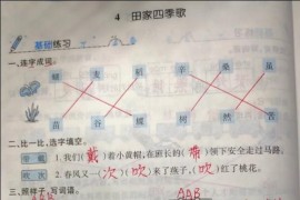 四季歌短視頻教程_二年級(jí)四季歌戴能組詞