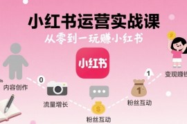 小紅書運營實戰(zhàn)課，從零到一玩賺小紅書