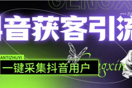 『高端精品』抖音獲客神器，一鍵采集用戶id 信息 批量導(dǎo)出『電腦軟件+使用教程』