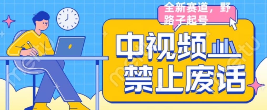 禁止廢話系列視頻制作教程，全新藍(lán)海玩法 項(xiàng)目分享
